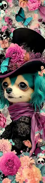 Free printable dog bookmark featuring a very pretty chihuhua bookmark